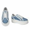 Pantofi sport dama 6089 jeans bleu combinat