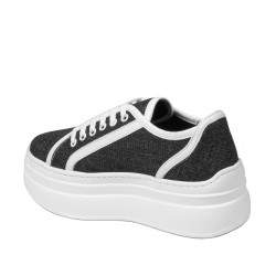 Női sportcipő 6089 farmer fekete kombináció