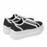 Pantofi sport dama 6089 jeans negru combinat