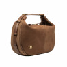 Geanta dama de mana 038g suede maro inchis