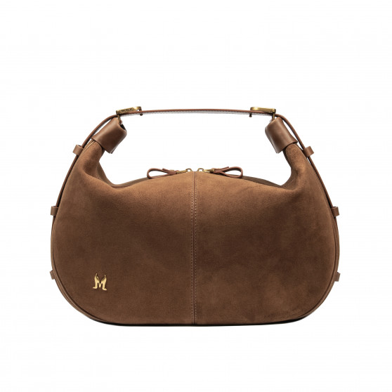 Geanta dama de mana 038g suede maro inchis Geanta dama de mana 038g suede maro inchis