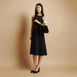Geanta dama de mana 037g suede negru lifestyle