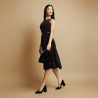 Geanta dama de mana 037g suede negru lifestyle