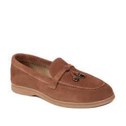 Mocasini dama 6082 camel velur