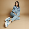 Pantofi sport dama 6089 jeans bleu combinat lifestyle