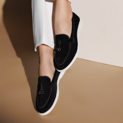 Mocasini dama 6082 negru velur lifestyle