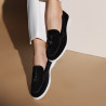 Mocasini dama 6082 negru velur lifestyle