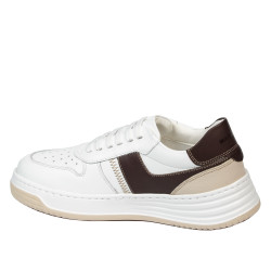 Pantofi sport dama 6088 alb+bej