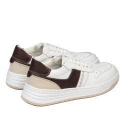 Pantofi sport dama 6088 alb+bej