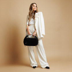 Elegáns női cipő 1318 fekete velúr lifestyle