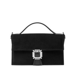 Geanta dama de mana 039g 01 negru velur