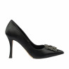 Pantofi eleganti dama 1339 satin negru