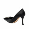 Pantofi eleganti dama 1339 satin negru