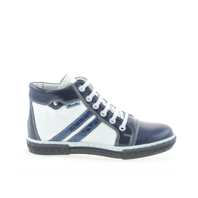 Ghete copii 3213 lac indigo+alb