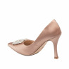 Pantofi eleganti dama 1339 satin nude