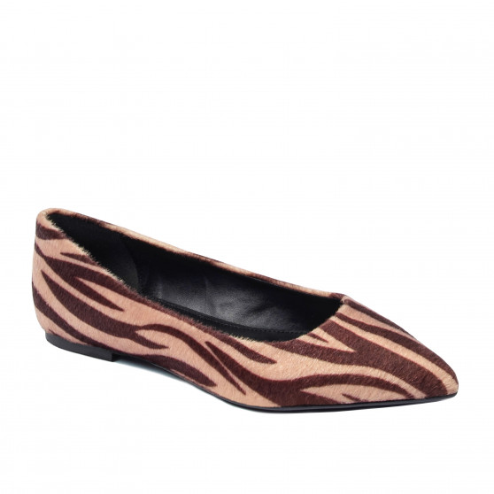 Női balerina 1341 zebra teve