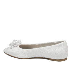 Női balerinacipő 1354 fehér szatén