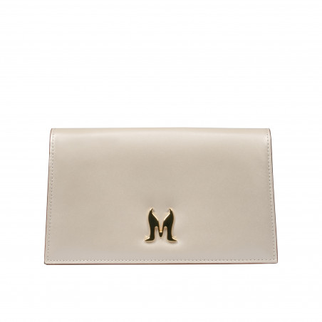 Női váll táska 029g bézs szatén