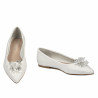 Balerini dama 1354 satin alb