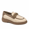 Pantofi casual dama 6092 rafie bej combinat