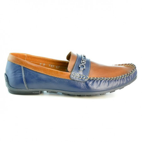 Mocasini barbati 737 indigo+maro