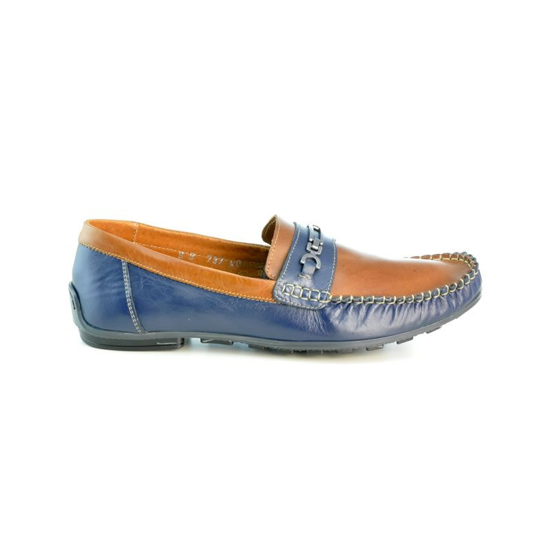 Mocasini barbati 737 indigo+maro