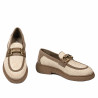 Pantofi casual dama 6092 rafie bej combinat