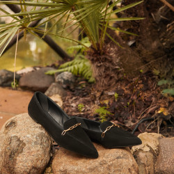 Balerini dama 1327 negru velur lifestyle