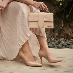 Pantofi eleganti dama 1325 croco bej lifestyle