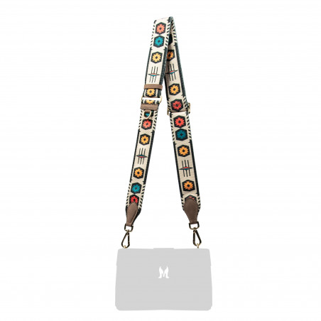 Curea de umar (chinga) 101g multicolor+bufo cafe