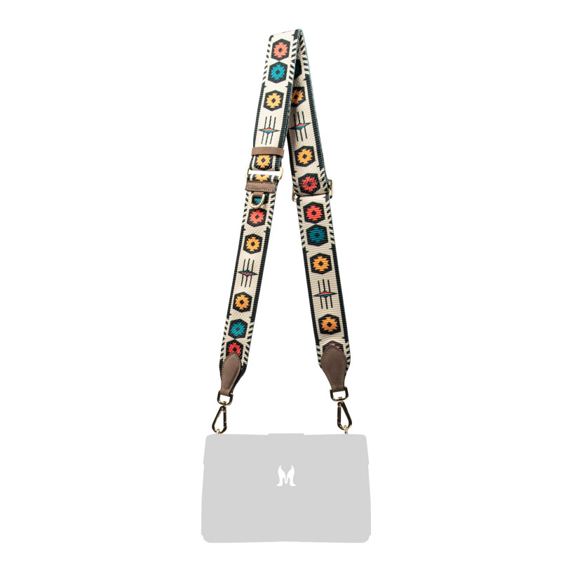 Curea de umar (chinga) 101g multicolor+bufo cafe