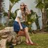 Mocasini dama 6082 camel velur lifestyle