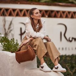 Női sportcipő 6088 fehér+bézs lifestyle