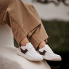 Pantofi sport dama 6088 alb+bej lifestyle