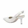 Női szandál 1353 fehér szatén