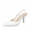 Sandale dama 1353 satin alb