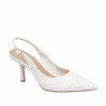 Sandale dama 1353 satin alb