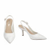 Sandale dama 1353 satin alb