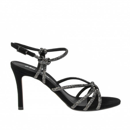 Sandale dama 1342 negru velur