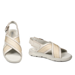 Sandale barbati 364 bej combinat