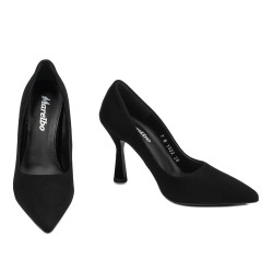 Pantofi eleganti dama 1322 negru antilopa
