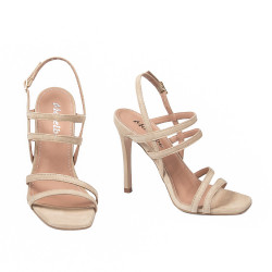 Sandale dama 1345 bej velur