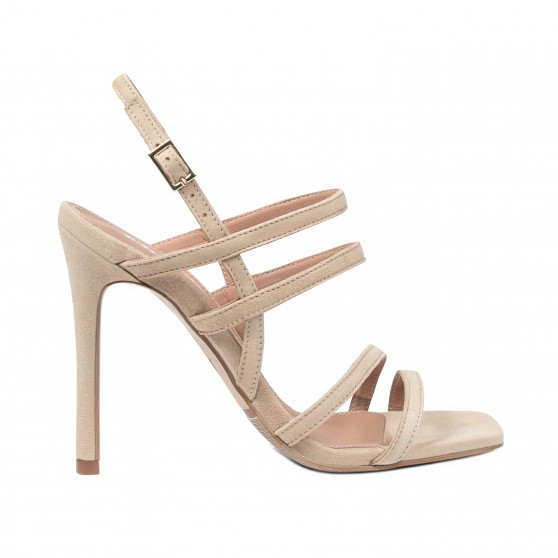 Női szandál 1345 bézs velúr