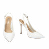 Sandale dama 1352 satin alb