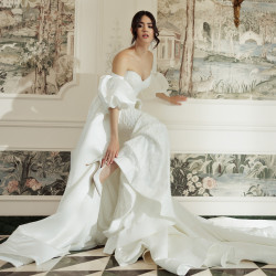 Női szandál 1352 fehér szatén lifestyle