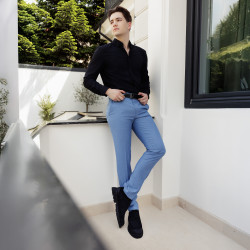 Pantofi casual barbati 989 negru velur lifestyle