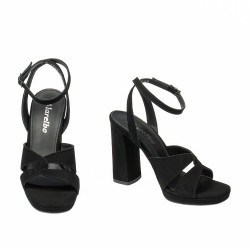 Sandale dama 1347 negru velur