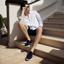 Mocasini barbati 980 indigo velur lifestyle