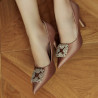 Pantofi eleganti dama 1339 satin nude lifestyle