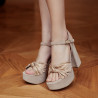 Sandale dama 1310 nisip velur lifestyle
